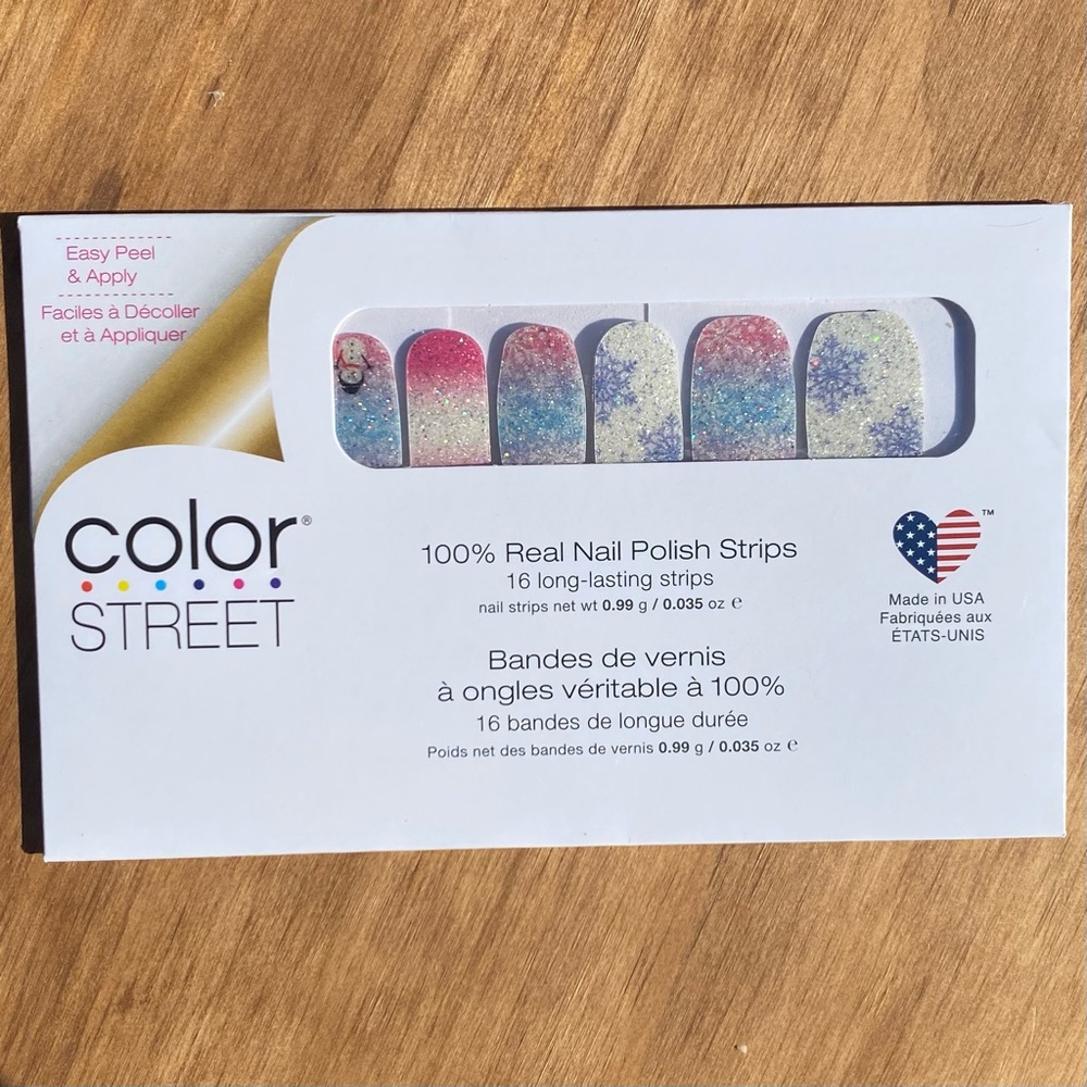 NWT Color Street Snow Biz Retired Real Nail Polish Strips